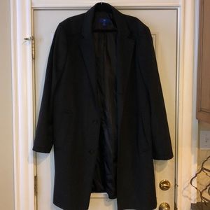 Mens Egara Long Wool Blend Overcoat 44L